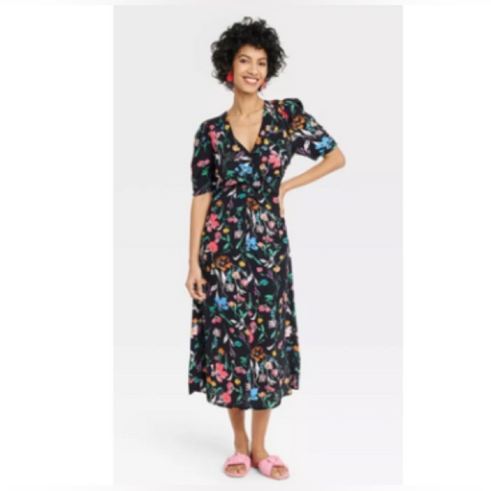 Like New Black Floral Dress A New Day